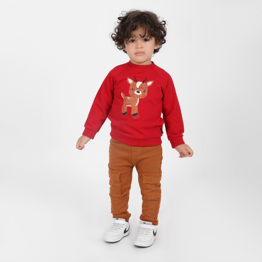 [01-010-01-439-K669-12-18MOIS] Jogger cargo bébé avec ceinture en cote (Camel, 12-18M)