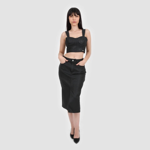 [01-010-59-002-K040-L] Top femme effet cuir - BADIA (L)