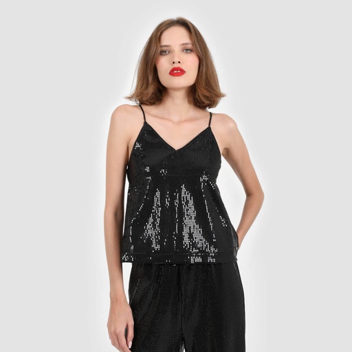[01-010-59-007-K902-L] Top en sequin femme (L)