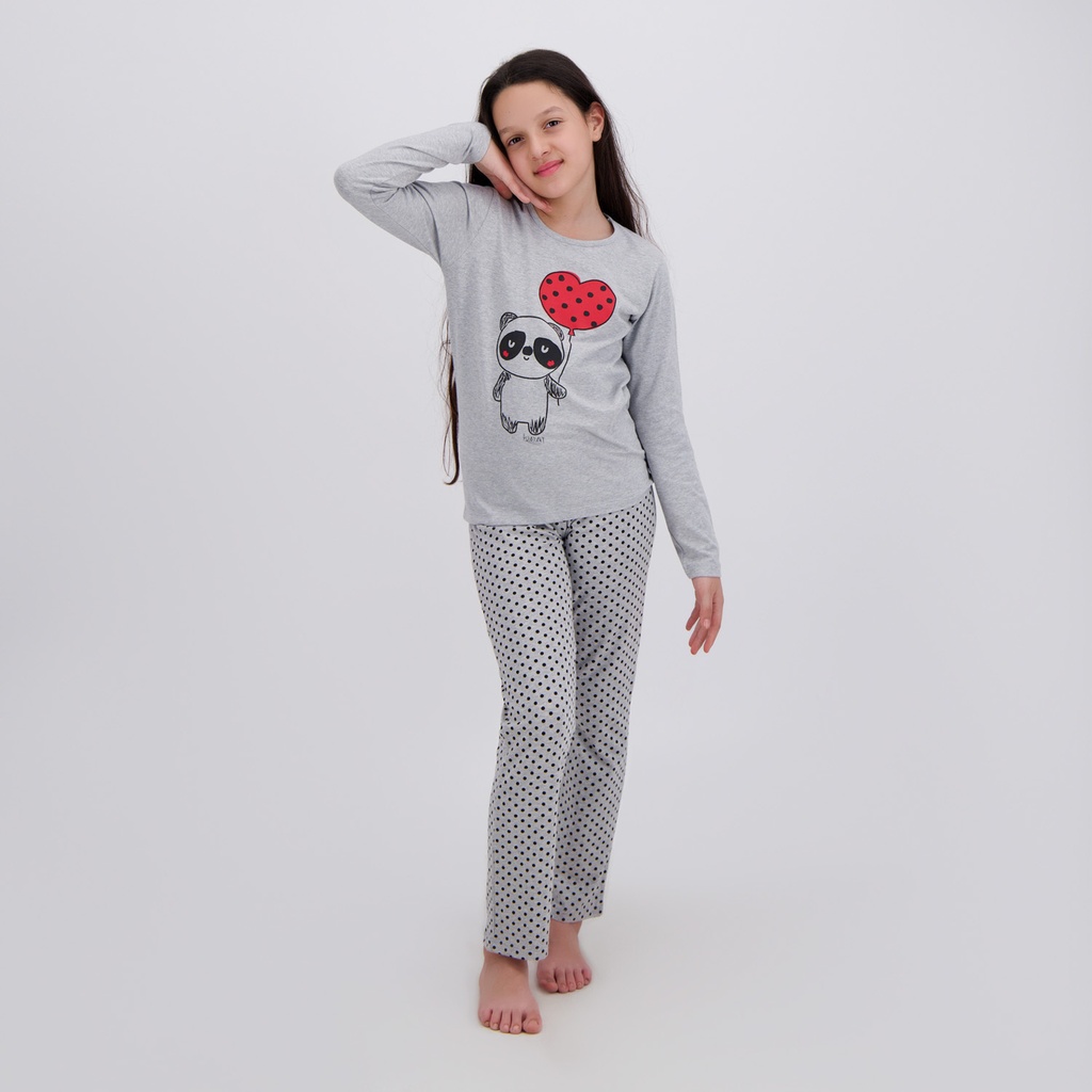 Pyjama fille manches longues PANDA
