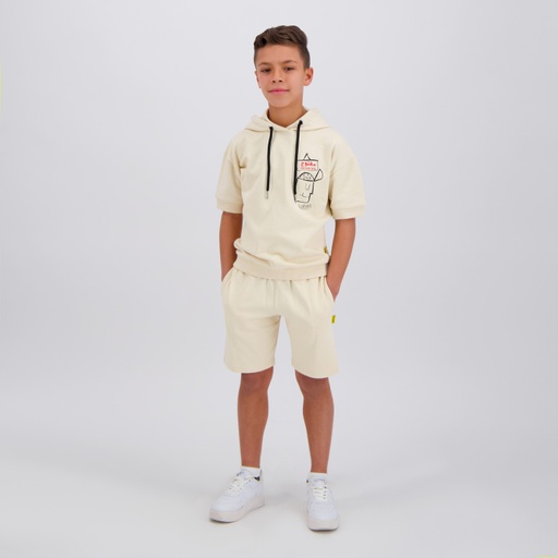 [05-010-18-071-K005-10/12A] Short garçon en molleton (Beige, 10/12A)
