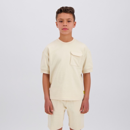 [05-010-36-142-K005-10/12A] Sweat garçon manches courtes avec poche soufflet (10/12A)