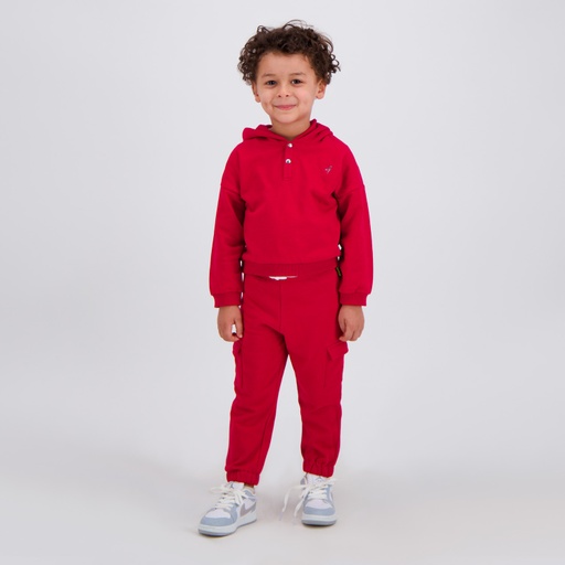 [05-010-43-064-K049-12/18M] Hoodie bébé avec broderie (Rouge, 12-18M)
