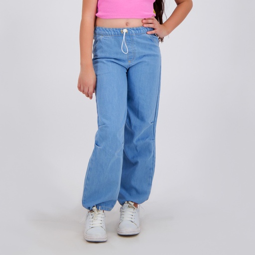 [01-010-01-492-K412-10-12A] Parachute jeans fille (Jeans Bleu Clair, 10/12 A)