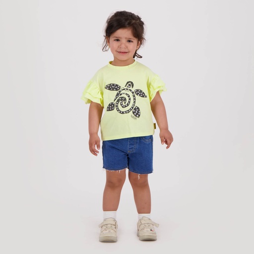 [01-010-18-080-K419-12-18MOIS] Short bébé en jeans (Jeans Bleu Moyen, 12-18M)