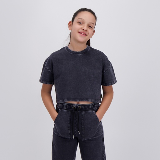 [05-010-02-576-K890-10/12A] Sweat crop fille délavé (10/12A)