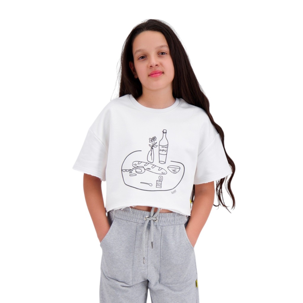 Sweat sur taille fille manches courtes FTOUR ELSBEH