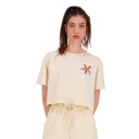 T-shirt crop femme manches courtes ETOILE DE MER ET PERLE