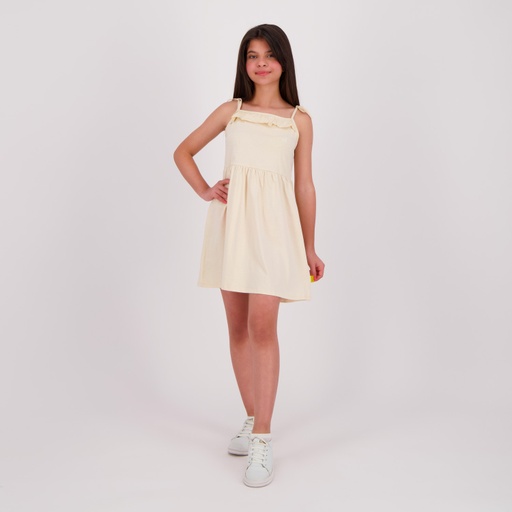 [05-010-17-100-K005-10/12A] Robe fille avec bretelles (Beige, 10/12 A)