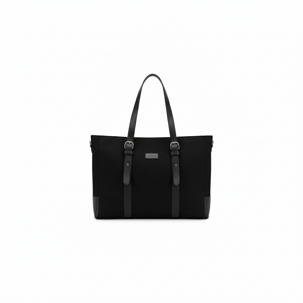 Cabas en jeans et cuir