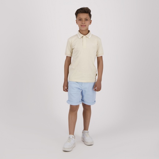 [05-010-15-068-K005-10/12A] Polo garçon manches courtes en jersey avec broderie (Beige, 10/12 A)