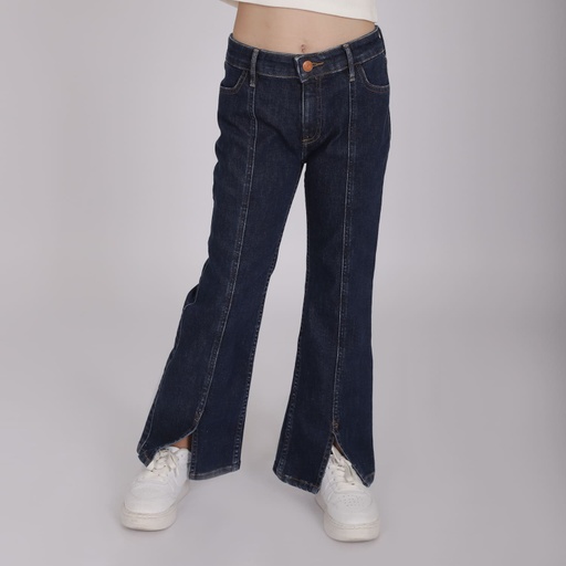 [01-010-01-508-K490-10/12A] Flare jeans fille avec fentes devant (10/12A)