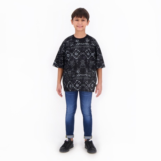 [01-010-01-536-K490-10-12A] Skinny garçon en jeans (Jeans Bleu Foncé, 10-12A)