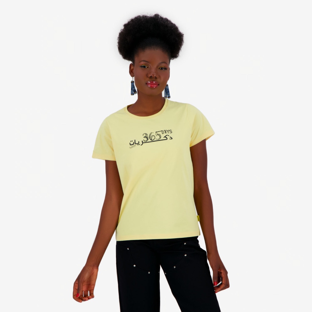 T-shirt femme manches courtes 365 DAYS ذكريات
