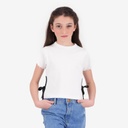 T-shirt fille manches courtes avec nœuds sur le cotés