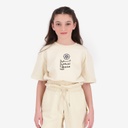 Sweat crop fille manches courte الوردة لي نحكي عليها