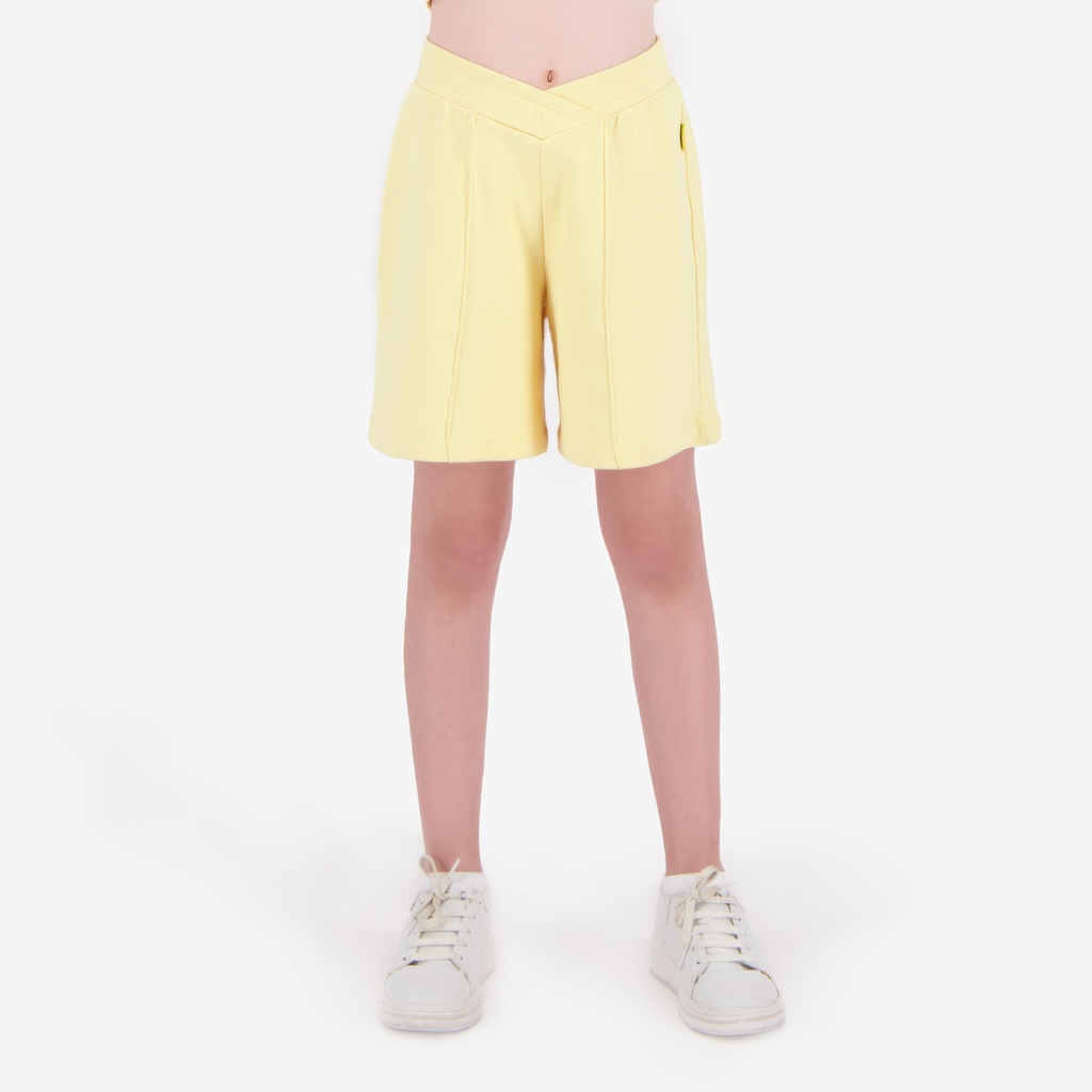 Short fille avec bande à la taille croisée