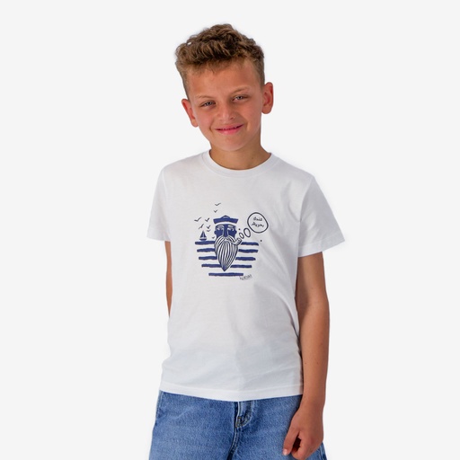 [05-010-02-738-K000-10/12A] T-shirt garçon manches courtes عندك بحرية (10/12A)