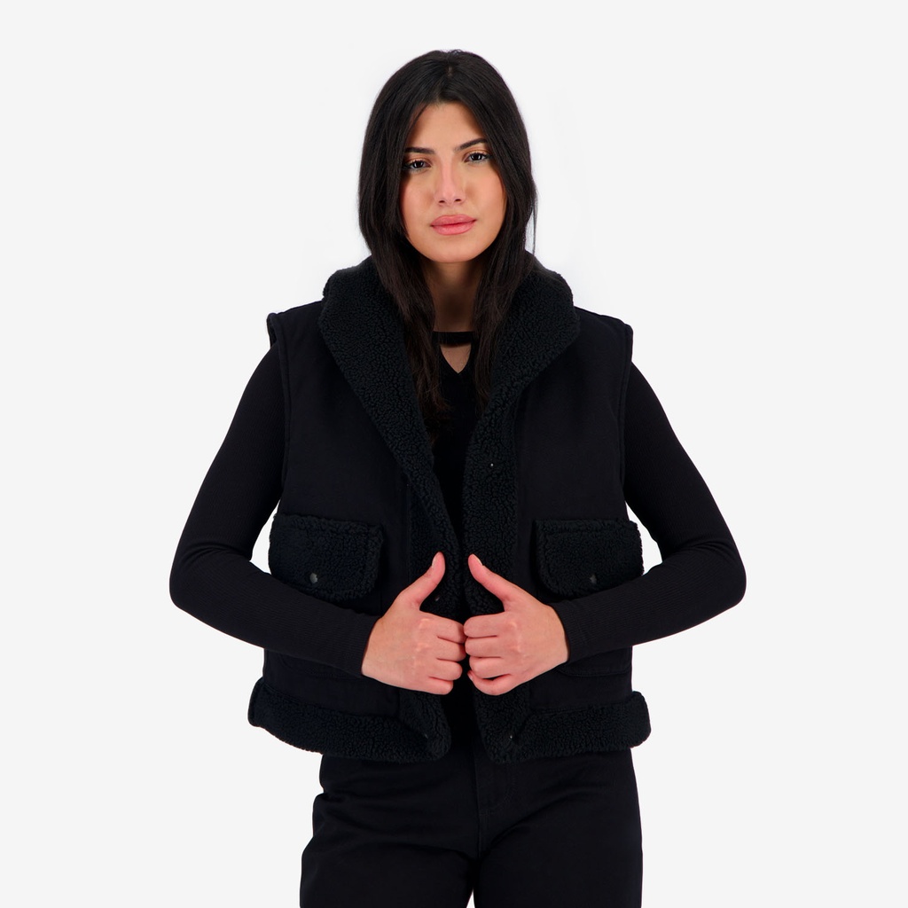 Jacket femme sans manches avec sherpa GHALIA