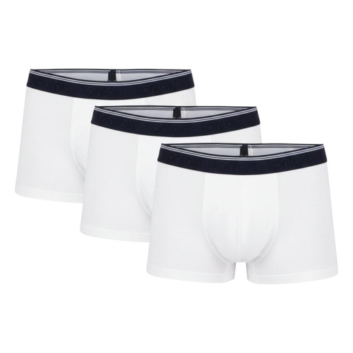 [05-010-41-010-K000-L] Lot de 3 shortys homme en coton pur (Blanc, L)