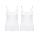 Lot de 2 Caracos femme en coton stretch