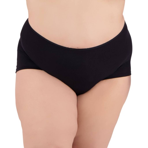 [05-010-11-024-K040-3XL] Culottes femme grande taille en microfibre extensible (Noir, 3XL)