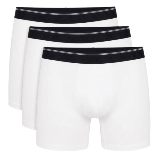 [05-010-06-041-K000-L] Lot  de 3 boxers homme en coton stretch (Blanc, L)