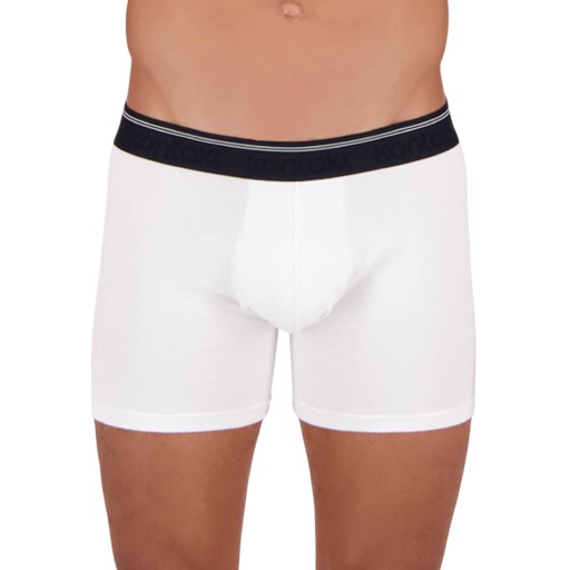 [05-010-06-044-K000-L] Boxer homme en coton stretch (Blanc, L)
