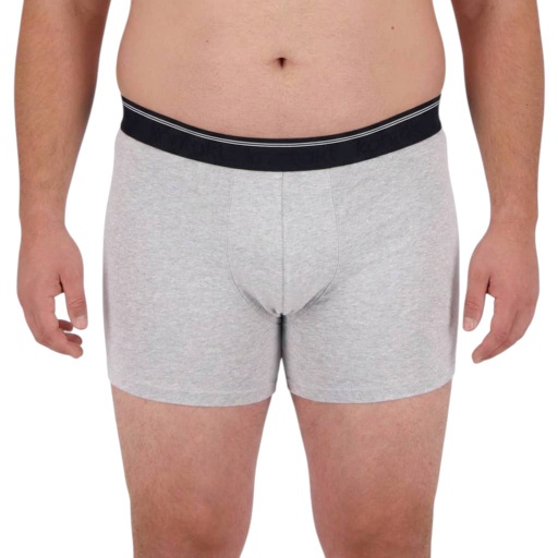 [05-010-06-045-K012-3XL] Boxers homme grandes tailles en coton stretch (Gris Chiné, 3XL)