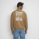 Sweat oversized unisexe avec poches coté  Time For a Brik