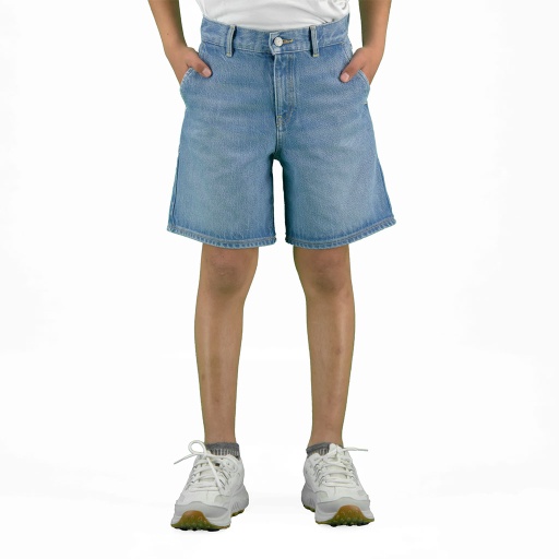 [01-010-22-038-K412-10/12A] Short workwear garçon en jeans (Jeans Bleu Clair, 10/12A)