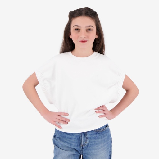 Sweat fille sans manches avec broderie