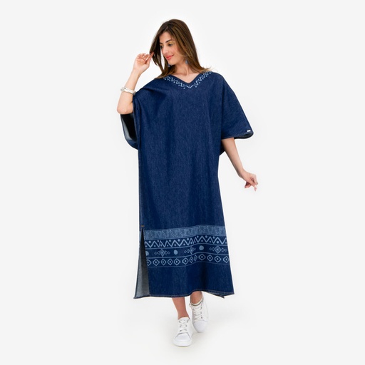 Robe jebba femme en jeans - JAMILA - Jeans Bleu Moyen