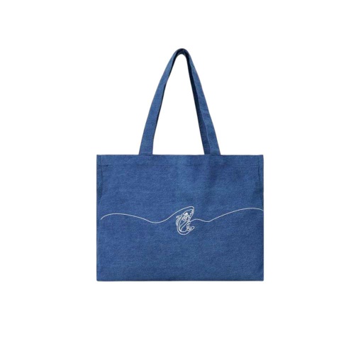 Tote bag unisexe en jeans HOUTA - Blanc