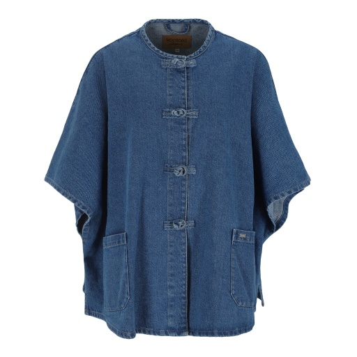 [01-010-10-129-K419-TU] Poncho femme avec poche plaquée - ZINA 2.0